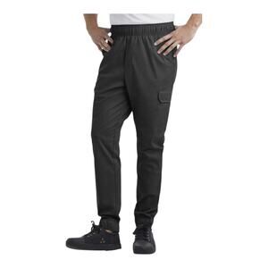 Men's Chef Pants 2XL Black Jogger Industry Line By Chef Uniforms 7 Pockets New